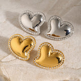 Gold Heart Earrings Holly