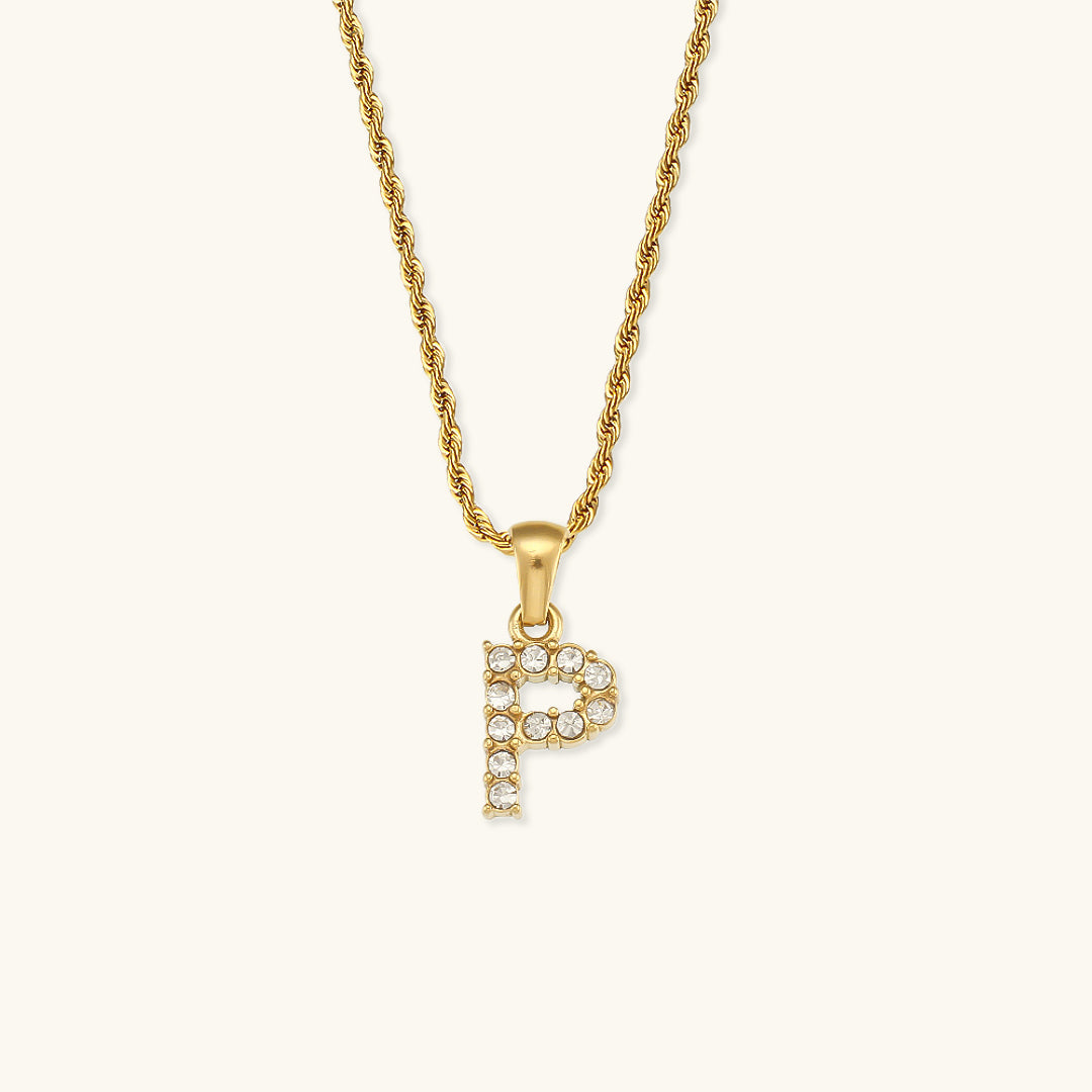 Maeve Letter Pendant with Diamonds