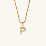 Maeve Letter Pendant with Diamonds