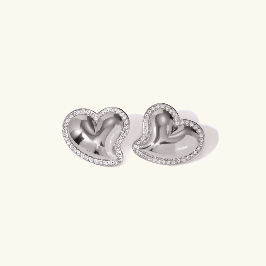 Gold Heart Earrings Holly