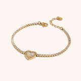 Cameron Diamond Heart Tennisarmband