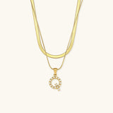 Initial Necklace in Gold-Plated Fiona