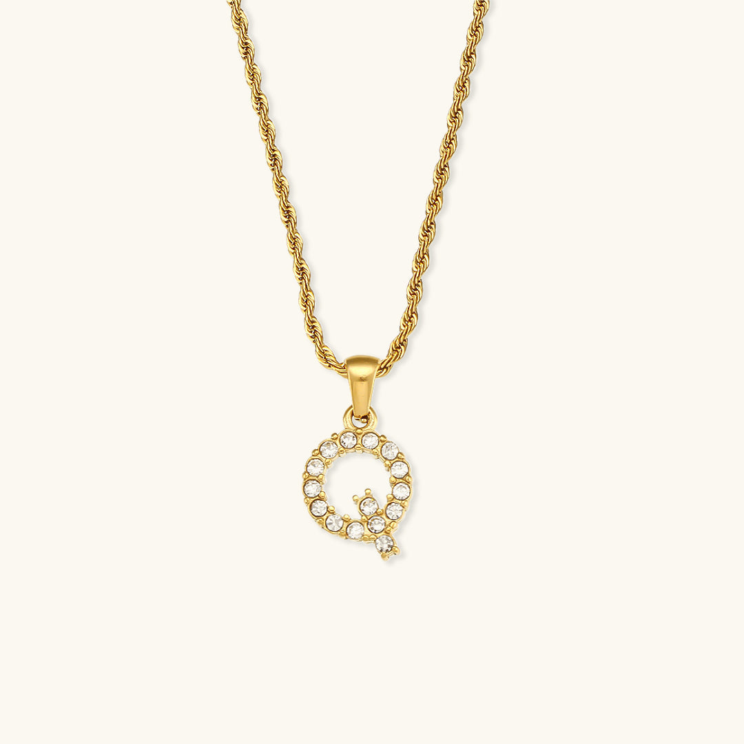 Maeve Letter Pendant with Diamonds