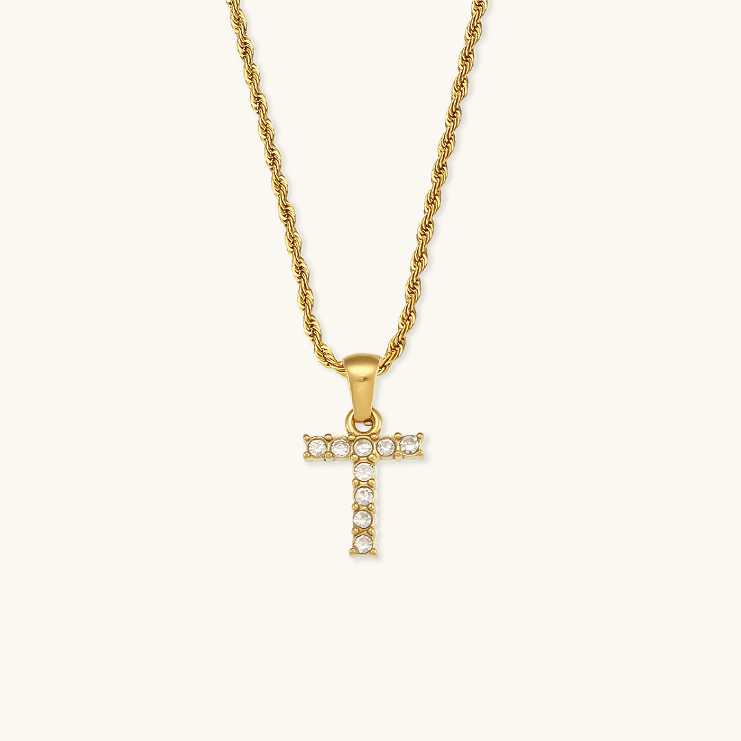 Maeve Letter Pendant with Diamonds