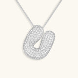 Diamond Initial Bubble Necklace