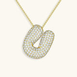 Diamond Initial Bubble Necklace