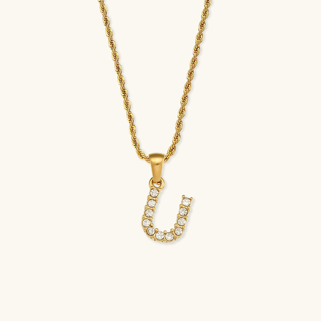 Maeve Letter Pendant with Diamonds