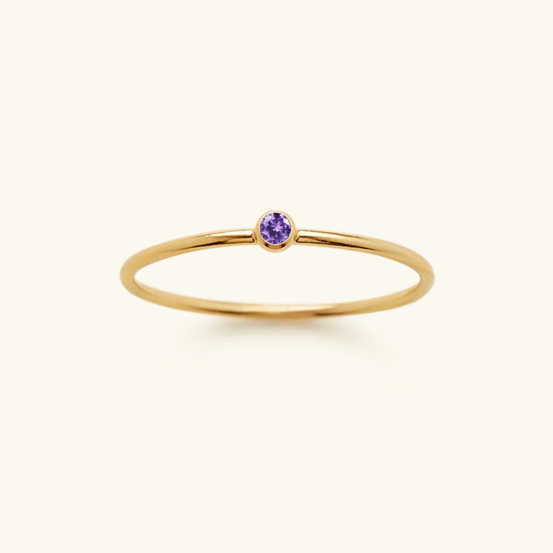 Stackable Birthstone Ring Amelia