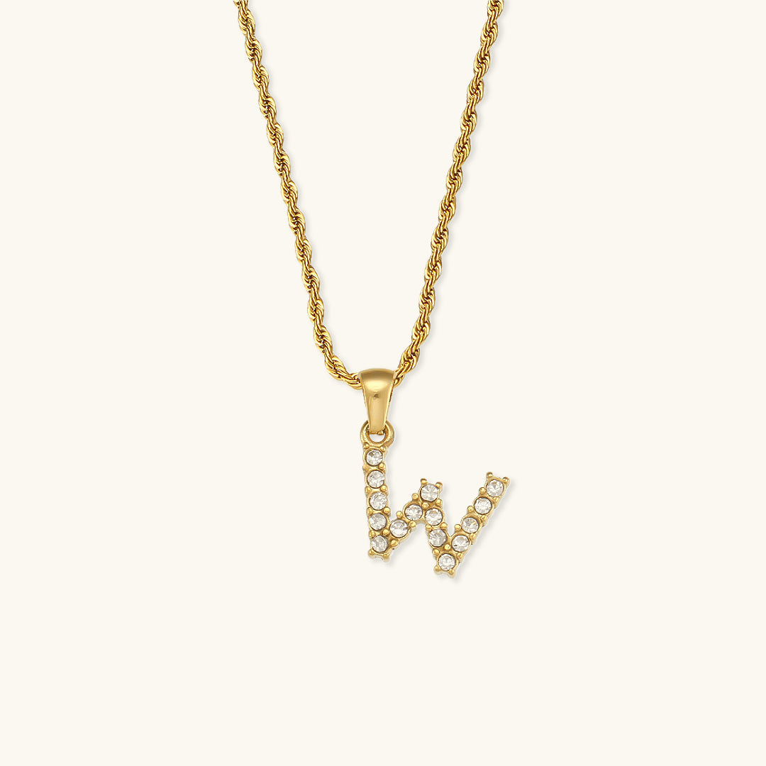 Maeve Letter Pendant with Diamonds