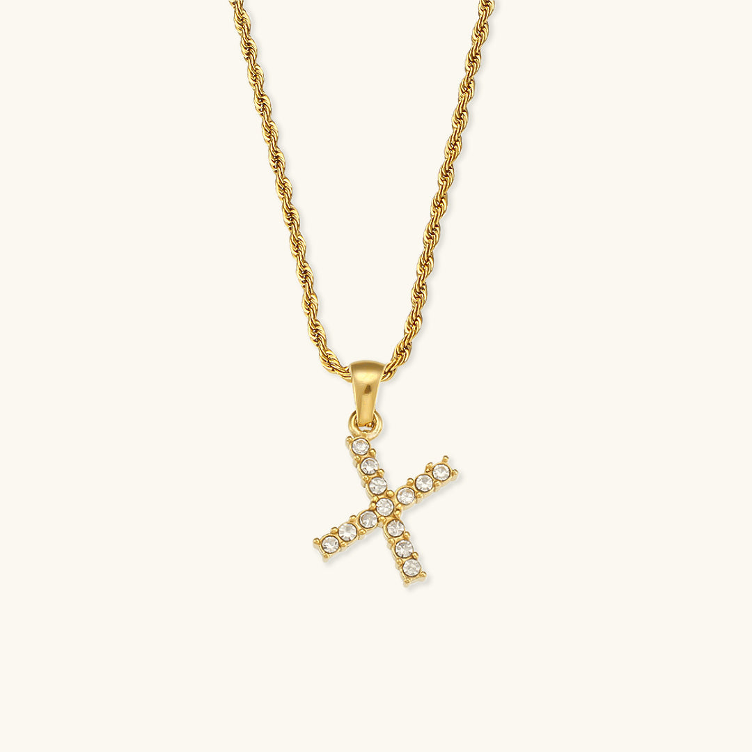 Maeve Letter Pendant with Diamonds