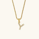 Maeve Letter Initiaal Diamanten Ketting