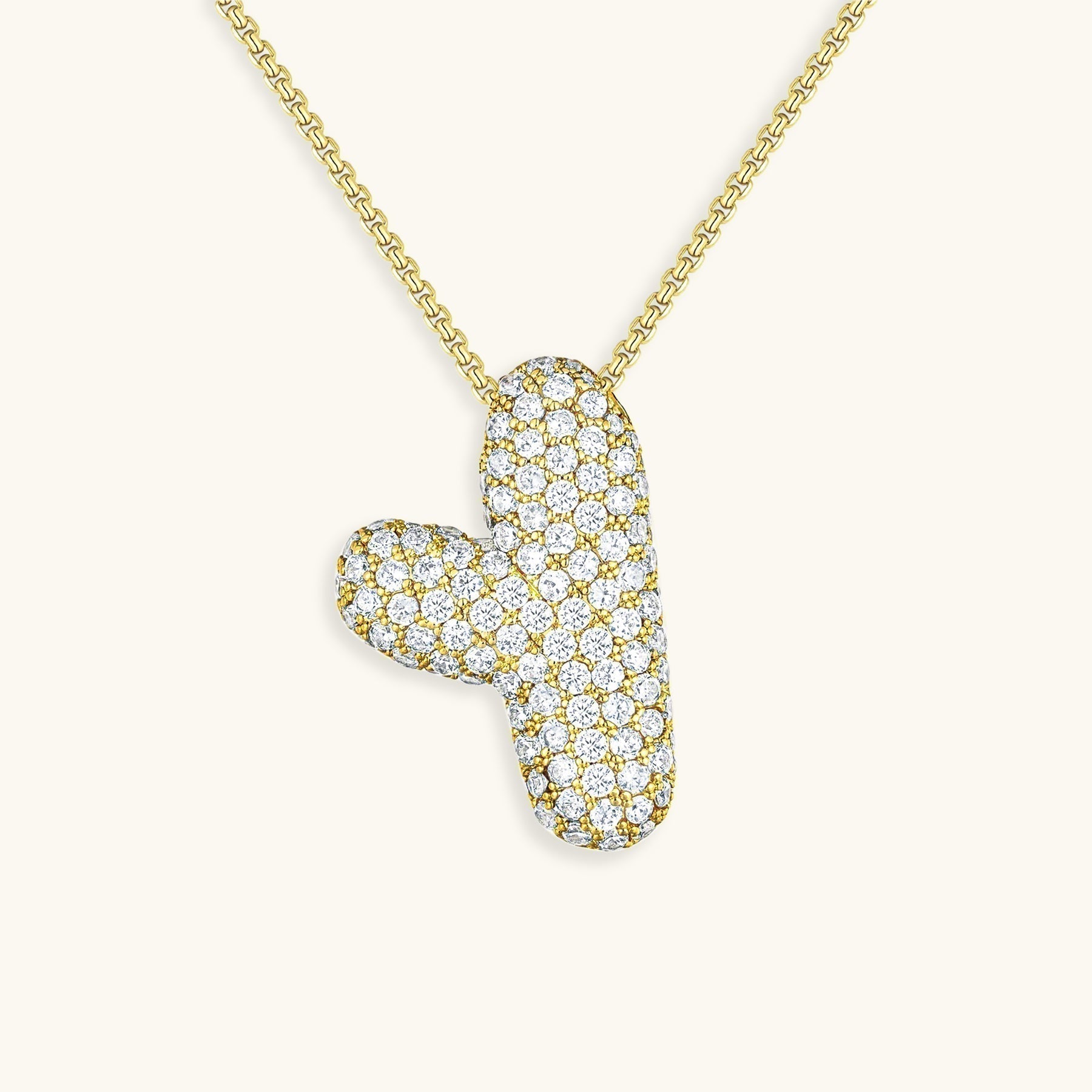 Diamond Initial Bubble Necklace