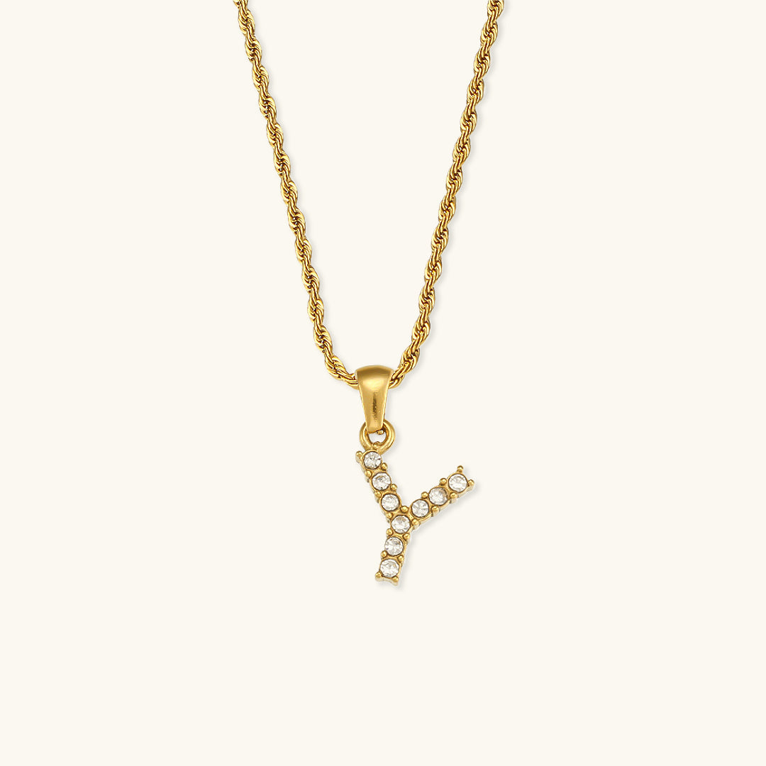 Maeve Letter Pendant with Diamonds