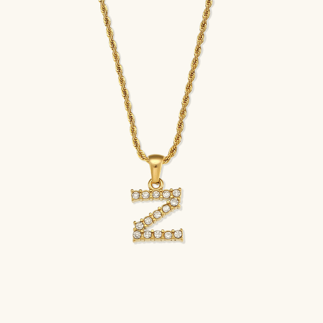 Maeve Letter Pendant with Diamonds