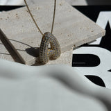 Diamond Initial Bubble Necklace