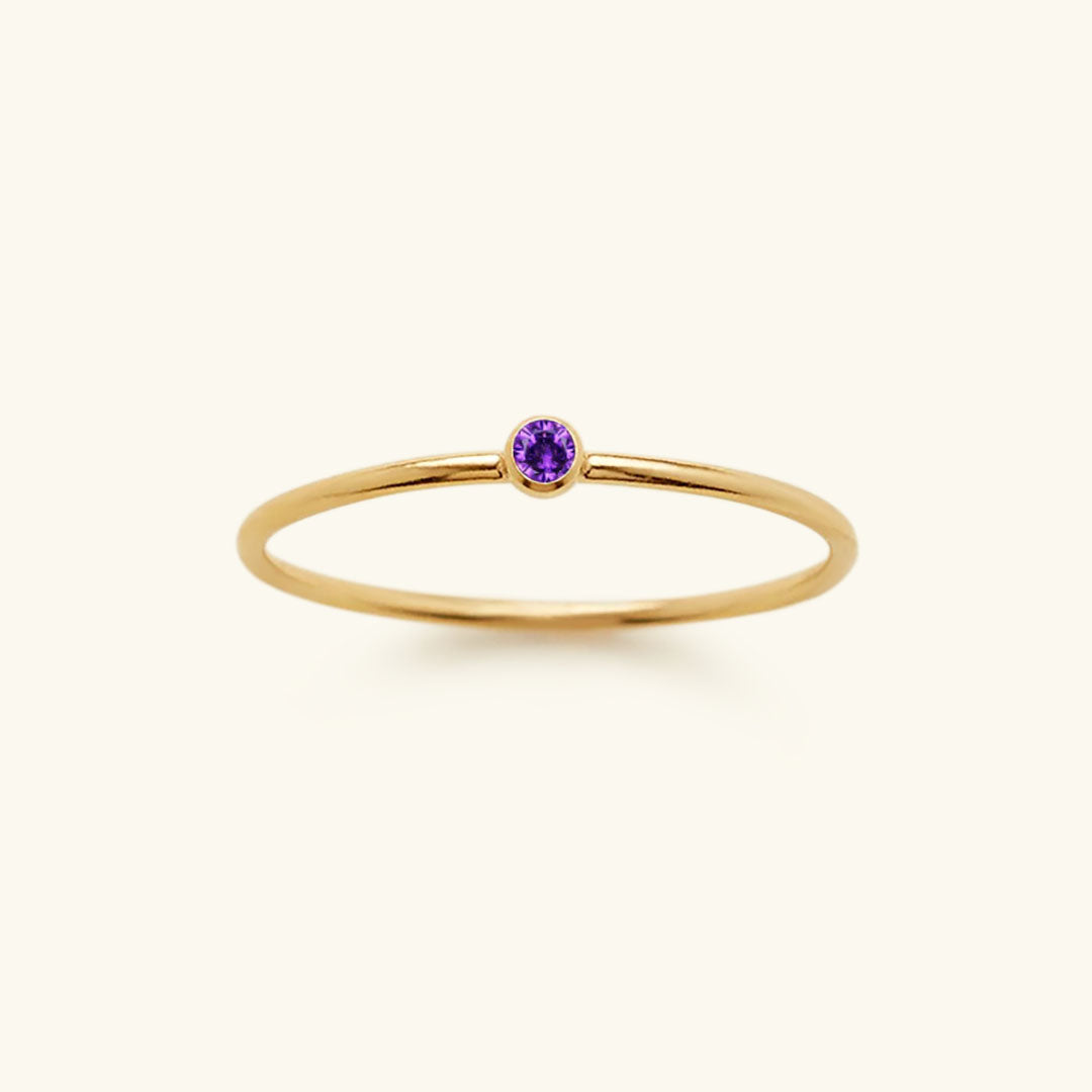 Stackable Birthstone Ring Amelia