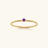Stackable Birthstone Ring Amelia