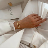 Elegance Nail Deluxe 18K Gold Bracelet