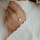 Golden Clover Leaf Necklace